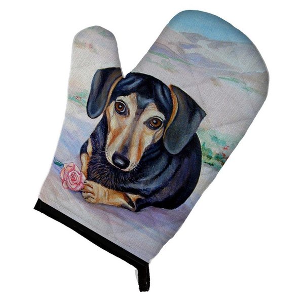 Carolines Treasures Black and Cream Dachshund Oven Mitt 7076OVMT